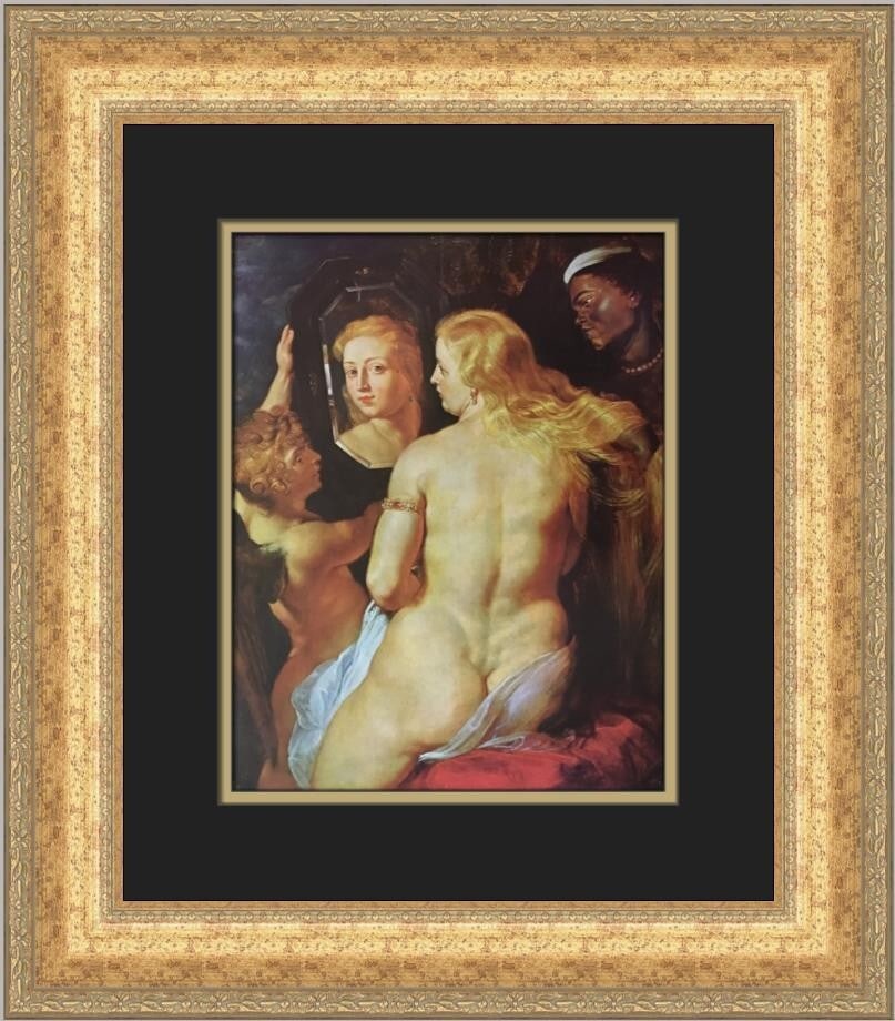 Peter Paul Rubens The Toilette of Venus Custom Framed Art Print: Peter Paul Rubens The Toilette of Venus Custom Framed Art Print This stunning custom framed print features Peter Paul Rubens' renowned artwork "The Toilette of Venus." Measuring 19 in. x 17 in. overal