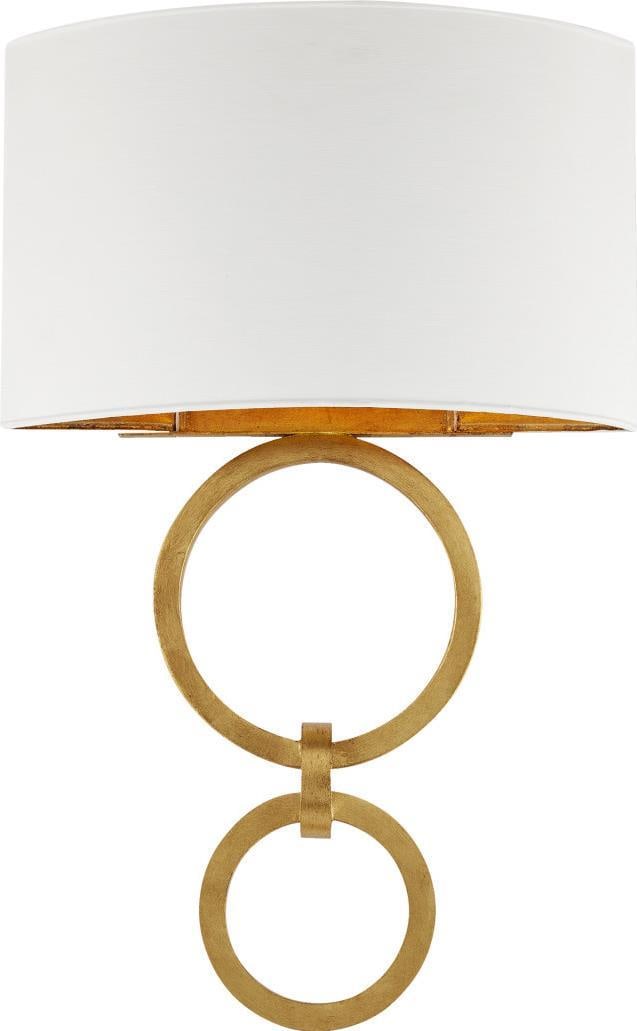 Currey Bolebrook Gesso White Wall Sconce 26.5in Damp Rated (1 of 5)