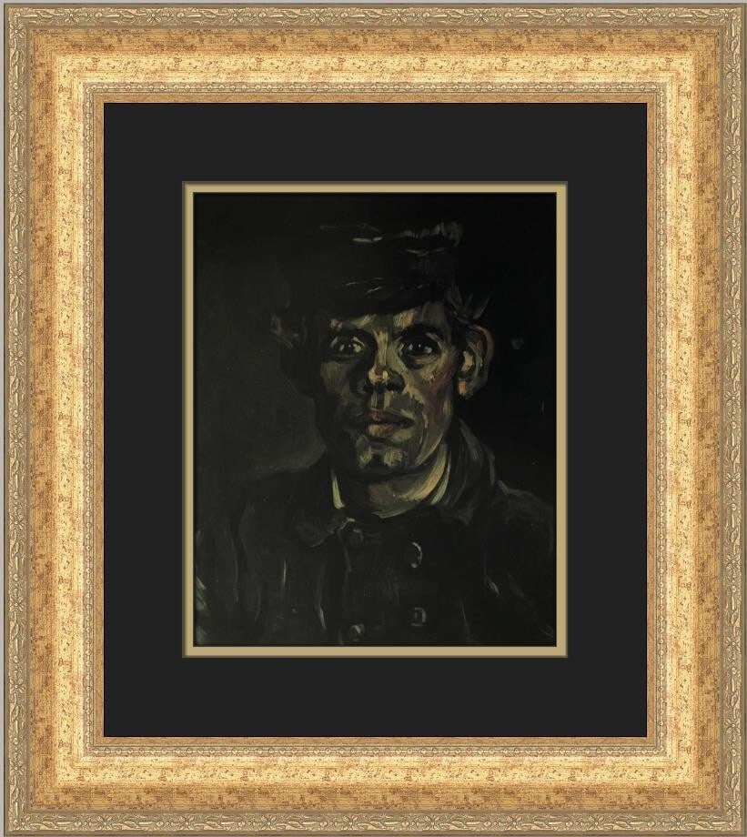 Vincent Van Gogh Peasant Man Custom Framed Print 18 x 17 (1 of 2)