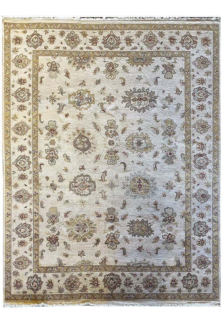 Handmade Wool Oushak Area Rug 7.10 x 10.0 Feet Elegant Design (1 of 14)
