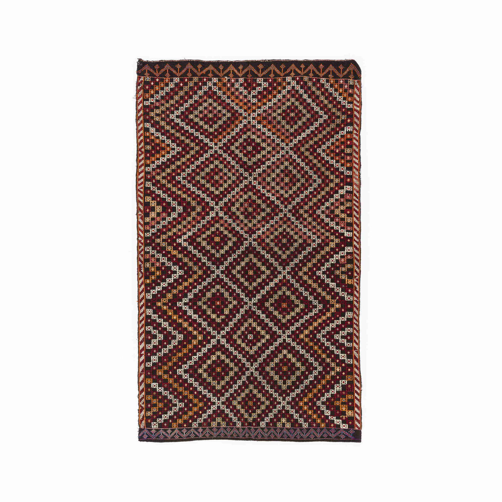 Authentic Cicim Handmade Wool Kilim 69.3 x 120.9 Inches (1 of 8)