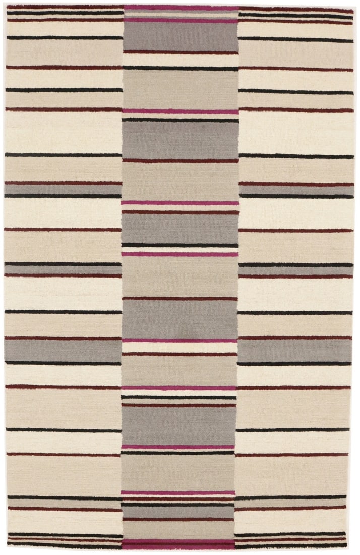 Hand-Tufted Multicolored Wool Area Rug Modern 5x8 ft Unique Design (1 of 11)
