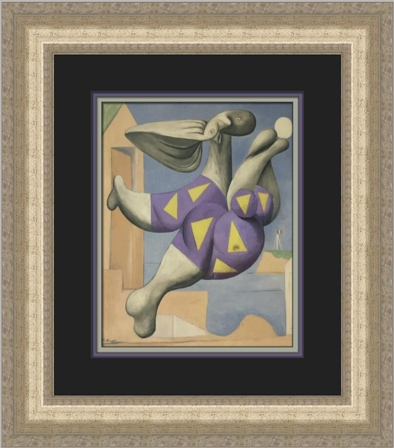 Pablo Picasso Bather with Beach Ball Custom Framed Art Print 18 x 17: Pablo Picasso Bather with Beach Ball Custom Framed Art Print 18 x 17 This custom framed print features Pablo Picasso's iconic artwork, "Bather with Beach Ball," capturing the essence of Abstract Expre