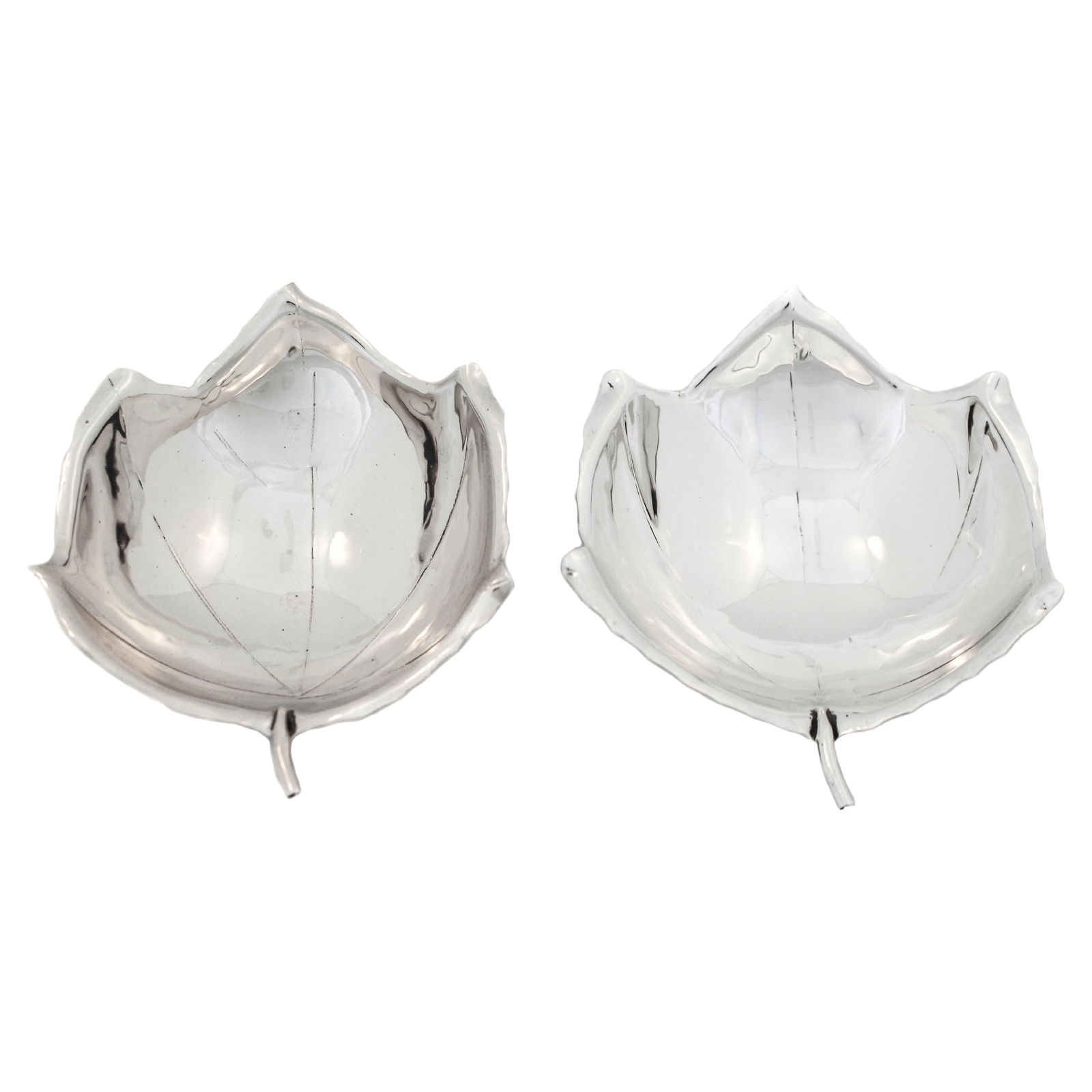 Alfredo Sciarrotta Sterling Silver Leaf Decor Set 1940s (1 of 7)