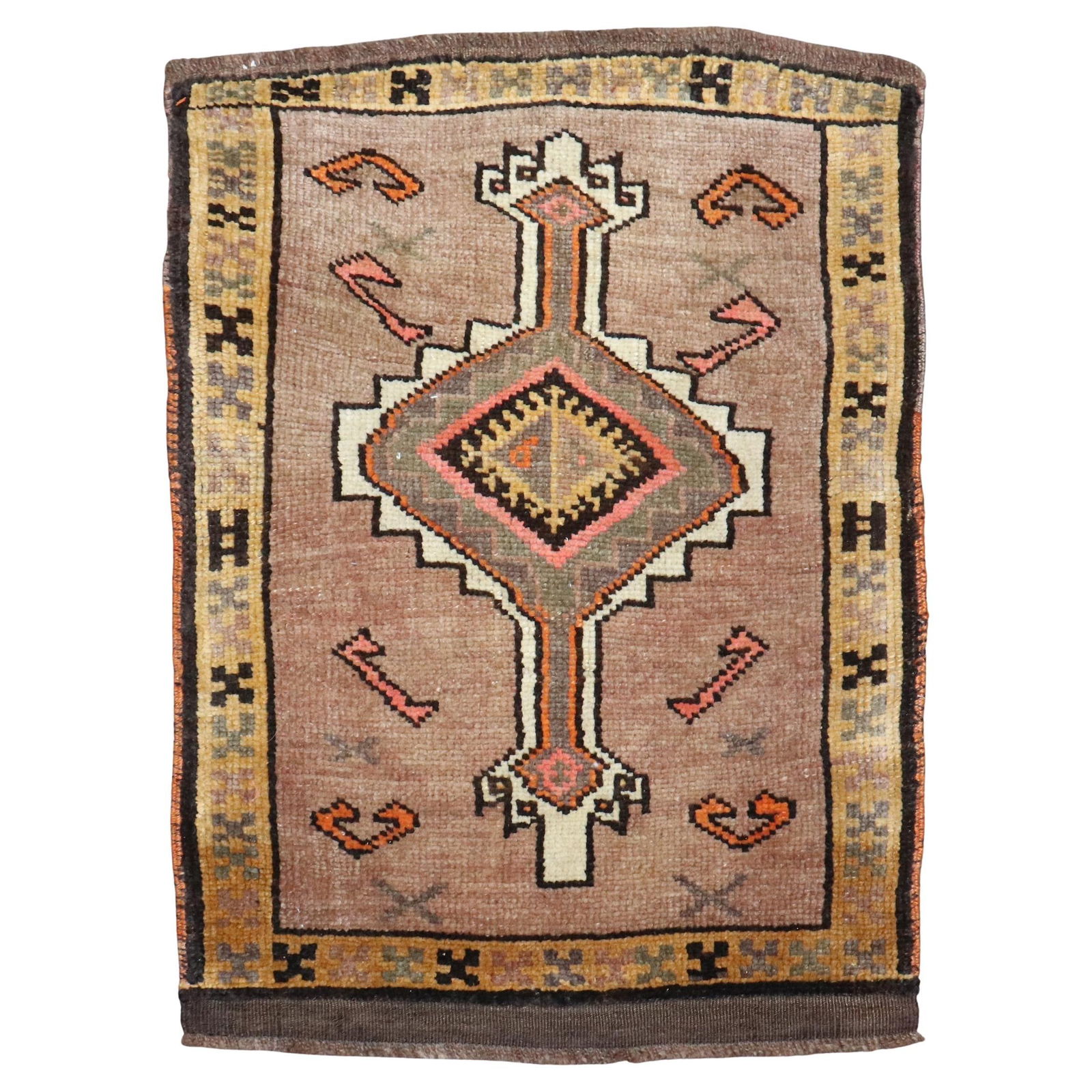 Vintage Turkish Anatolian Hand-Knotted Tribal Rug 24 x 32 in (1 of 5)