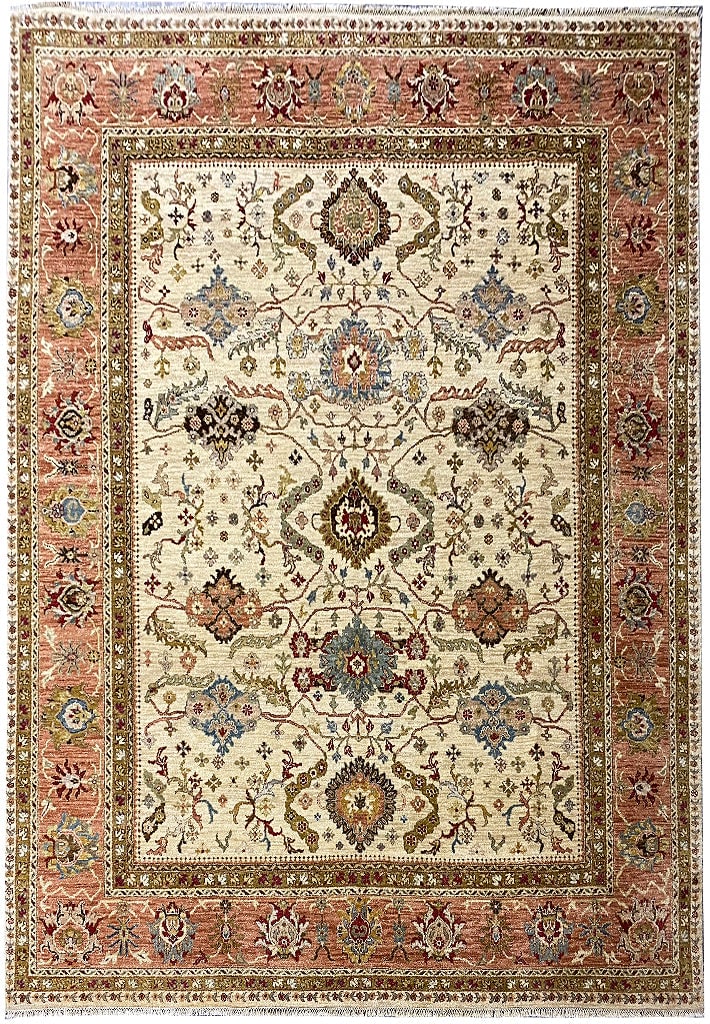 8' x 9'6" Handmade Agra Oushak Rug 100% Natural Wool (1 of 11)