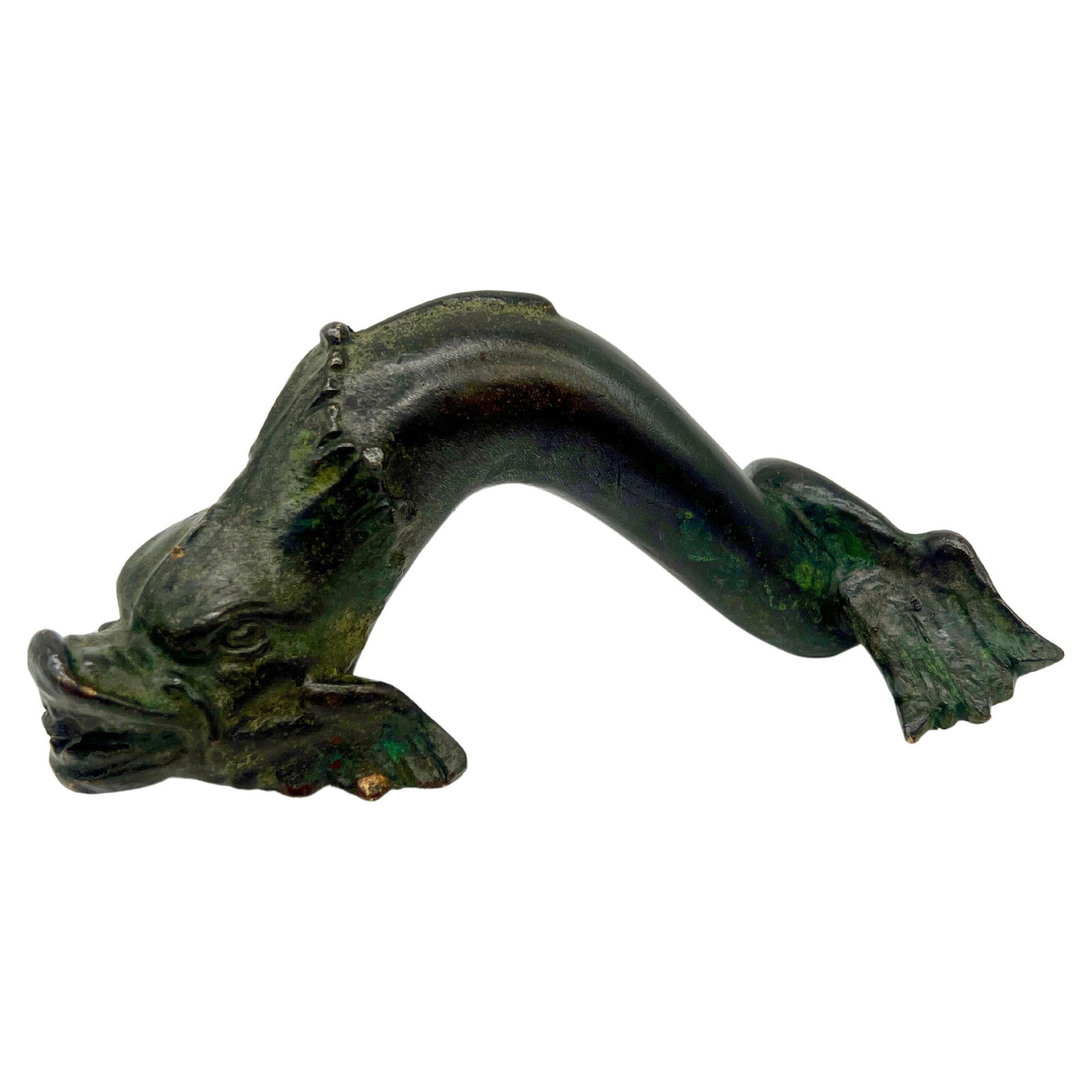 Antique 19th Century Bronze Venetian Dolphin Sculpture Grand Tour: Antique 19th Century Bronze Venetian Dolphin Sculpture Grand Tour This exquisite antique chiseled bronze sculpture of a Venetian dolphin showcases remarkable craftsmanship, likely dating from the Gran