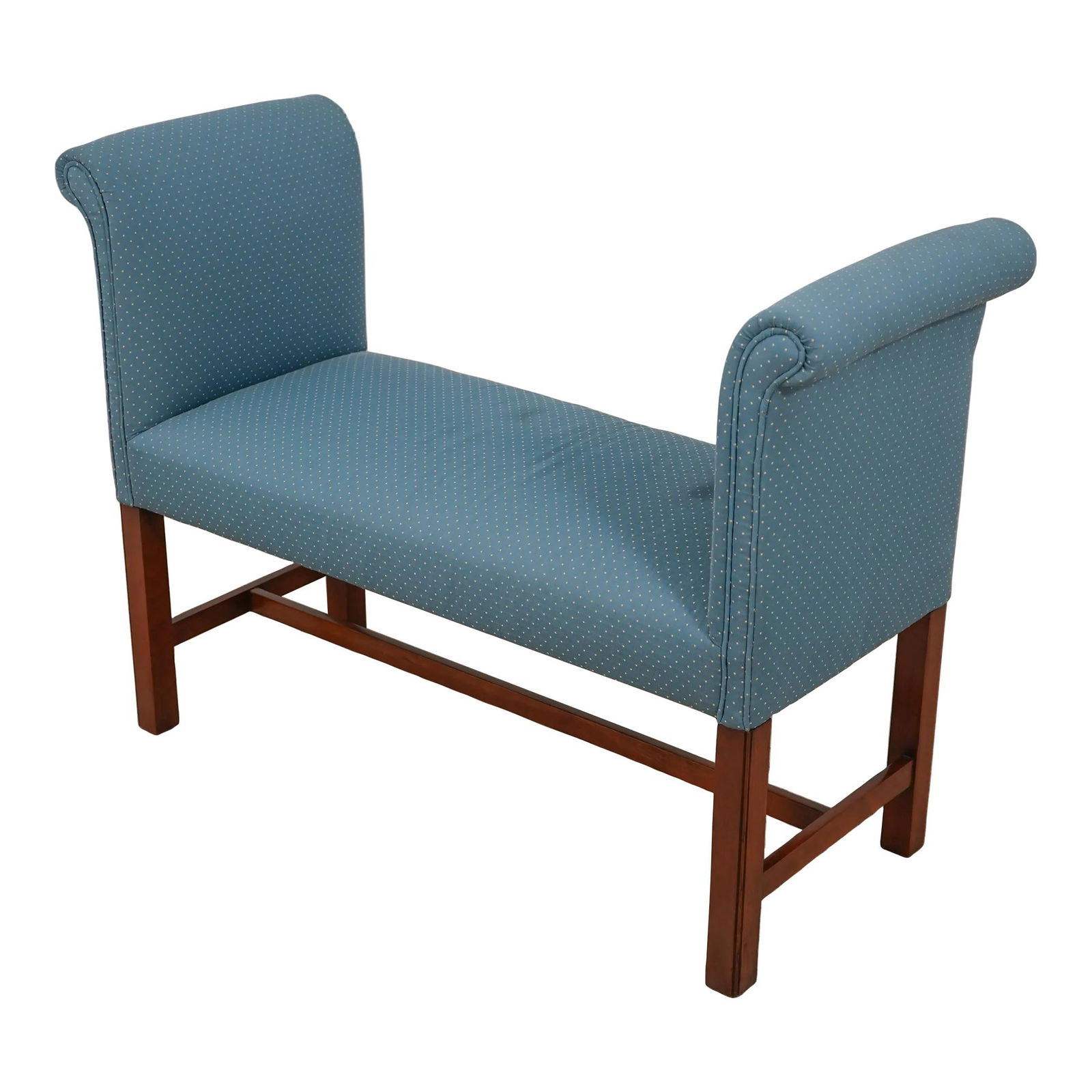 Chippendale Style Solid Cherry Window Bench Quality Construction Brown Upholstery (1 of 10)