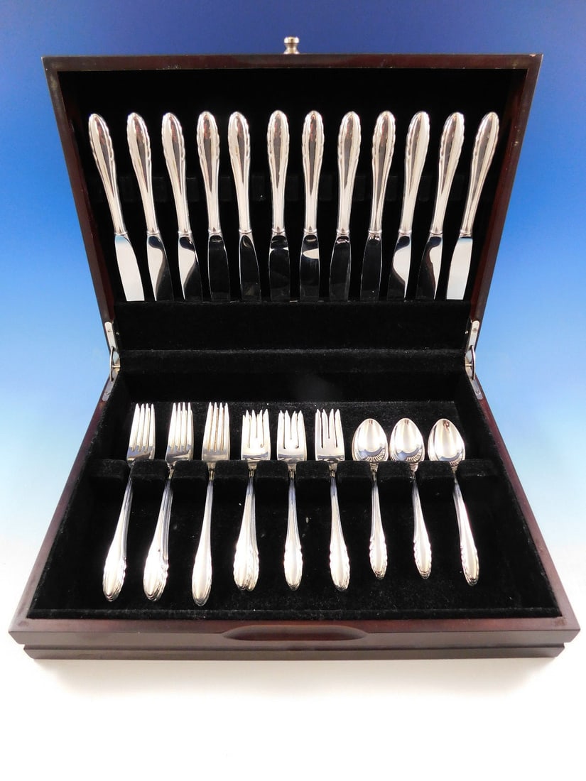 Gorham Lyric Sterling Silver Flatware Set for 12 48 Pieces (1 of 4)