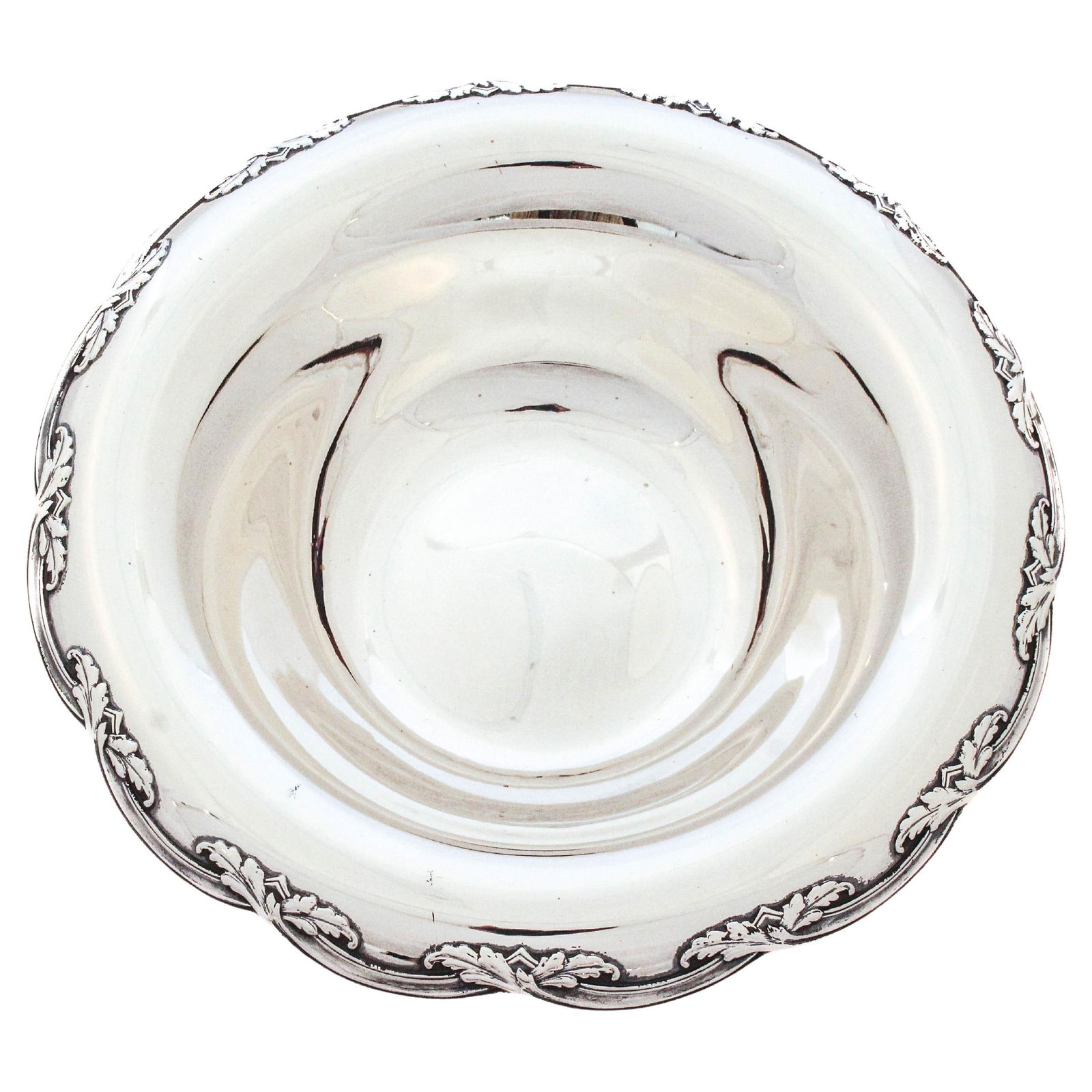 Tiffany & Co Sterling Silver Bowl 1947 Scalloped Leaf Design (1 of 5)