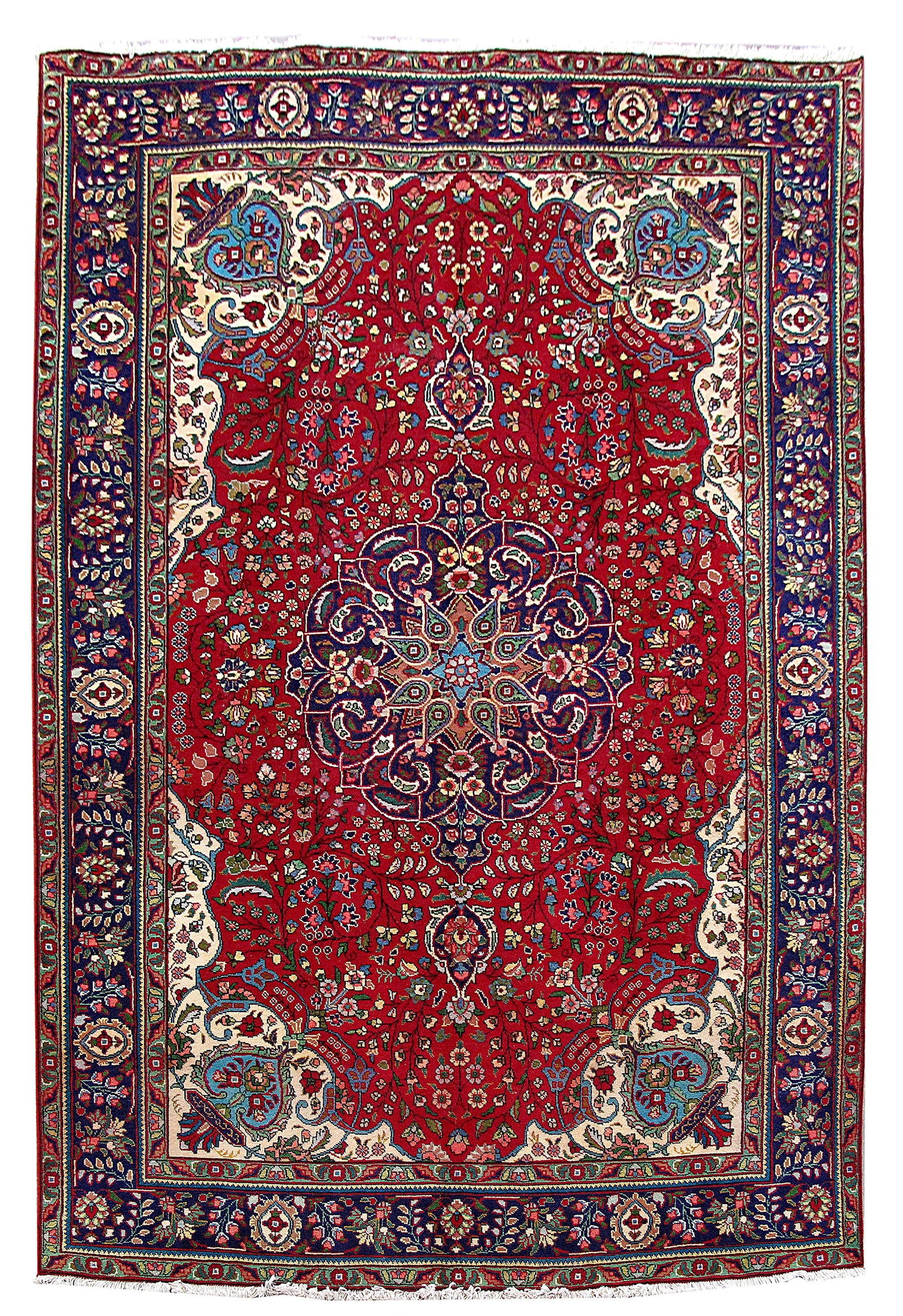 Persian Tabriz Handmade Wool Rug 6.7 x 9.9 (1 of 6)