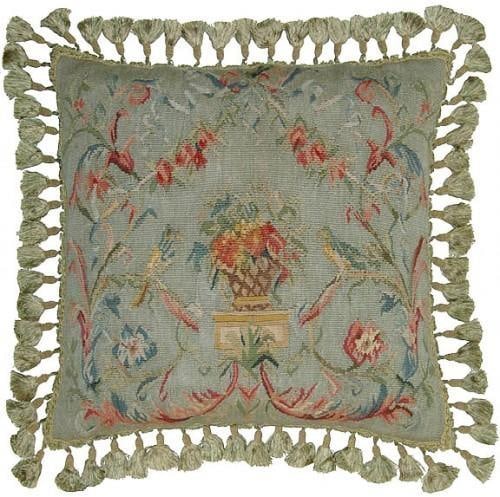 Provence Home Handmade Aubusson Velvet Throw Pillow 22x22 France (1 of 1)