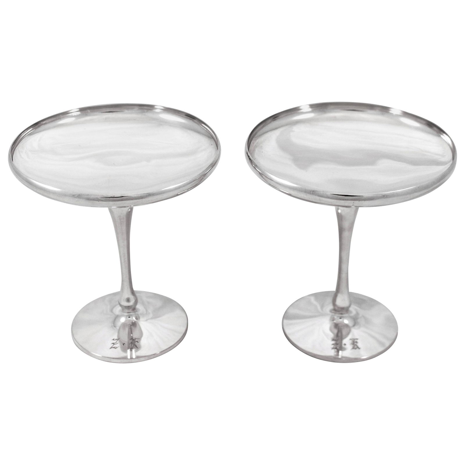 Shreve & Co Sterling Silver Compotes Pair 1920s Modern Design (1 of 7)