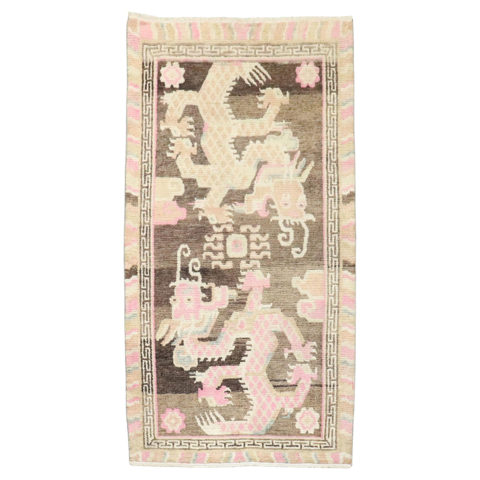 Zabihi Collection Dragon Motif Hand-Woven Tibetan Rug 37 x 67 in (1 of 13)