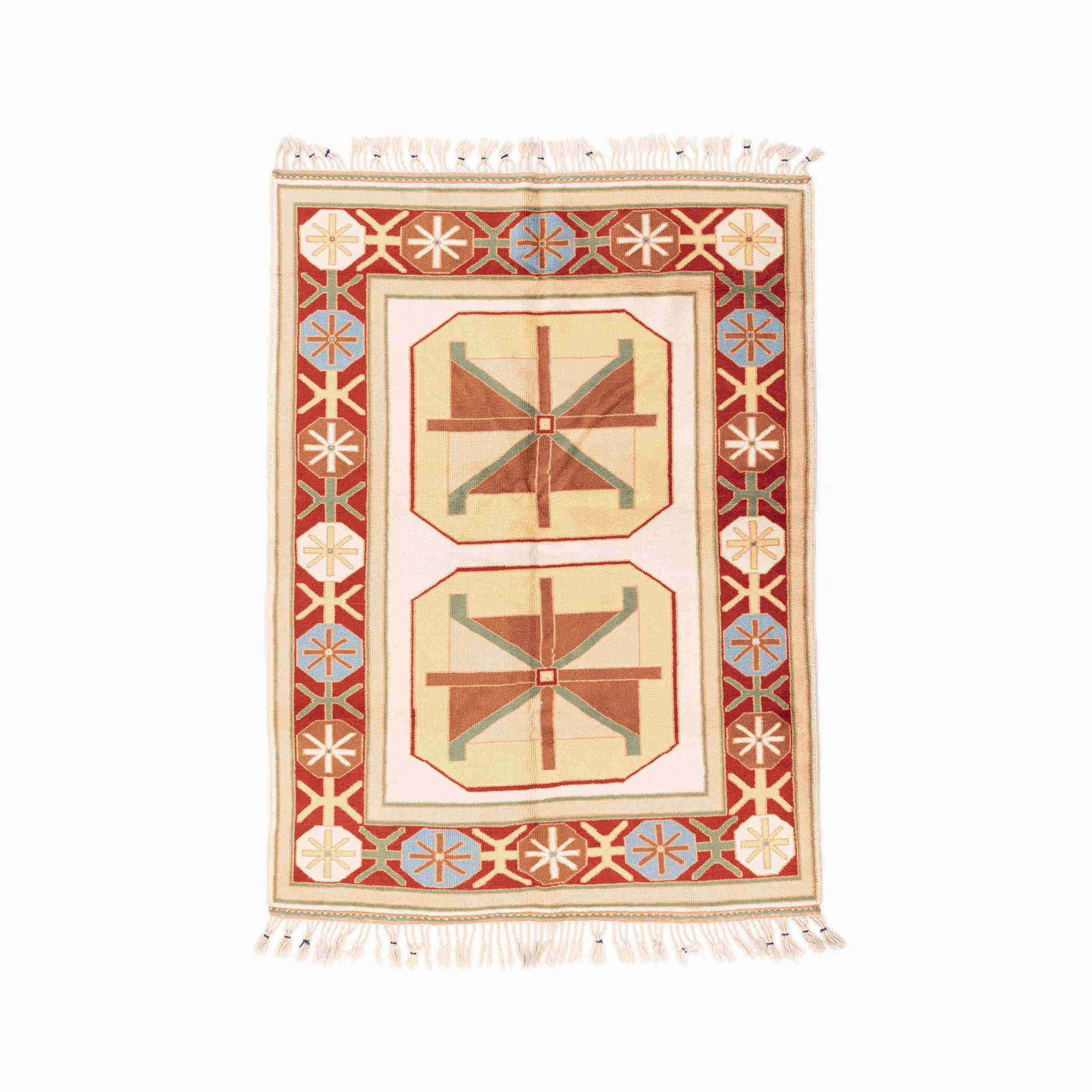 Authentic Handmade Yoruk Wool Carpet 64.6 x 89 Double Knot Design (1 of 8)