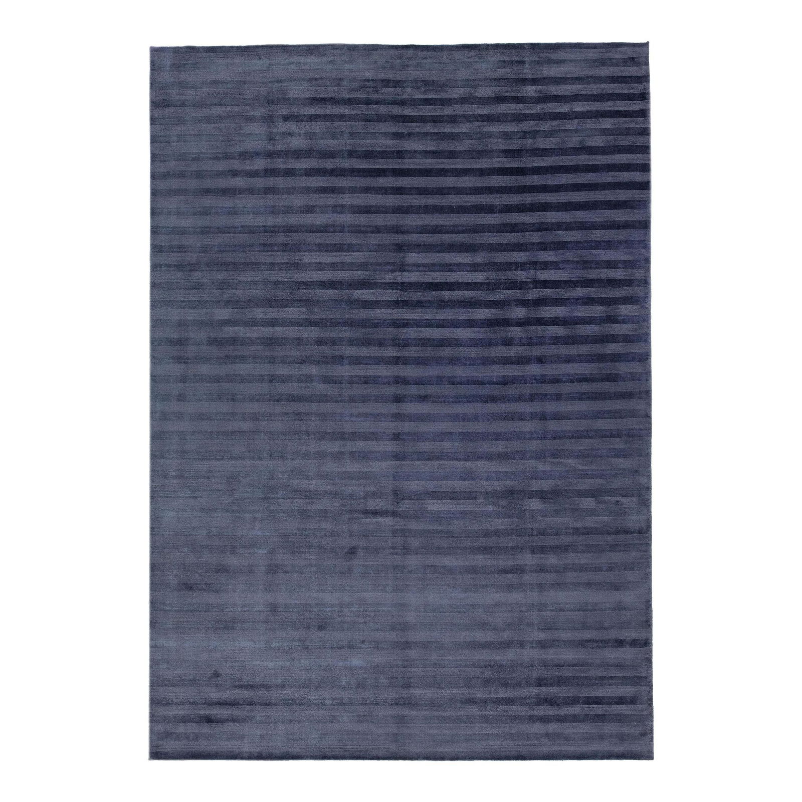 Contemporary Indian Handmade Navy Blue Wool Rug 10' x 14': Contemporary Indian Handmade Navy Blue Wool Rug 10' x 14' Elevate your space with this exquisite contemporary Indian wool rug, featuring a striking navy blue color-field adorned with an intricate all-