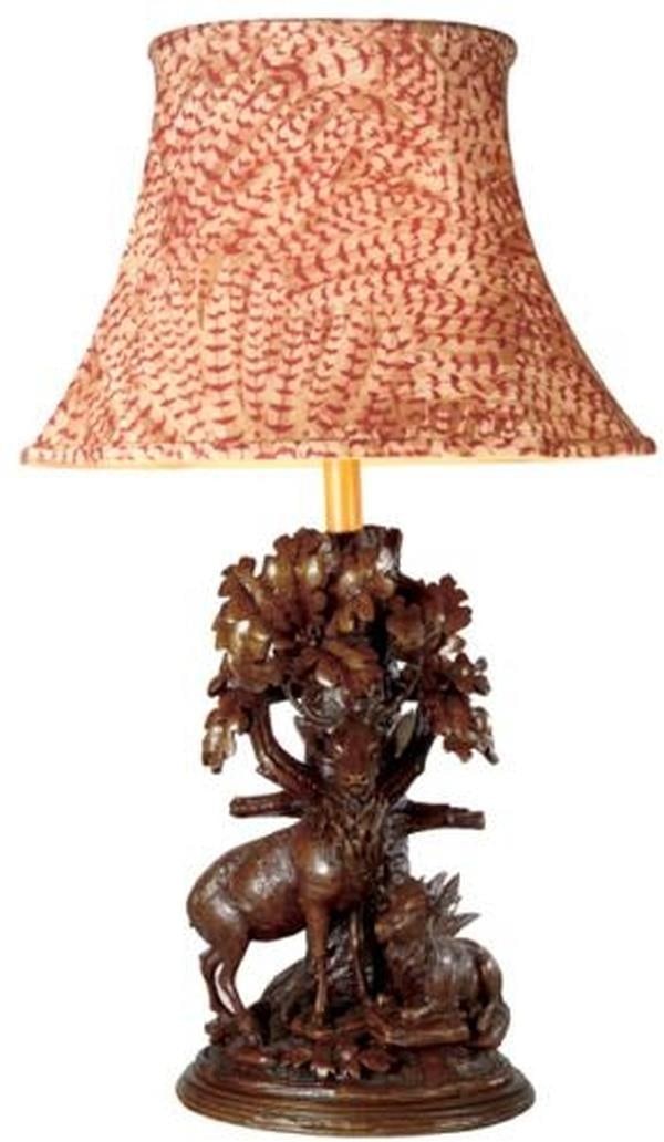 Hand-Cast Rustic Lodge Table Lamp Mountain Collection 3-Way Switch (1 of 1)