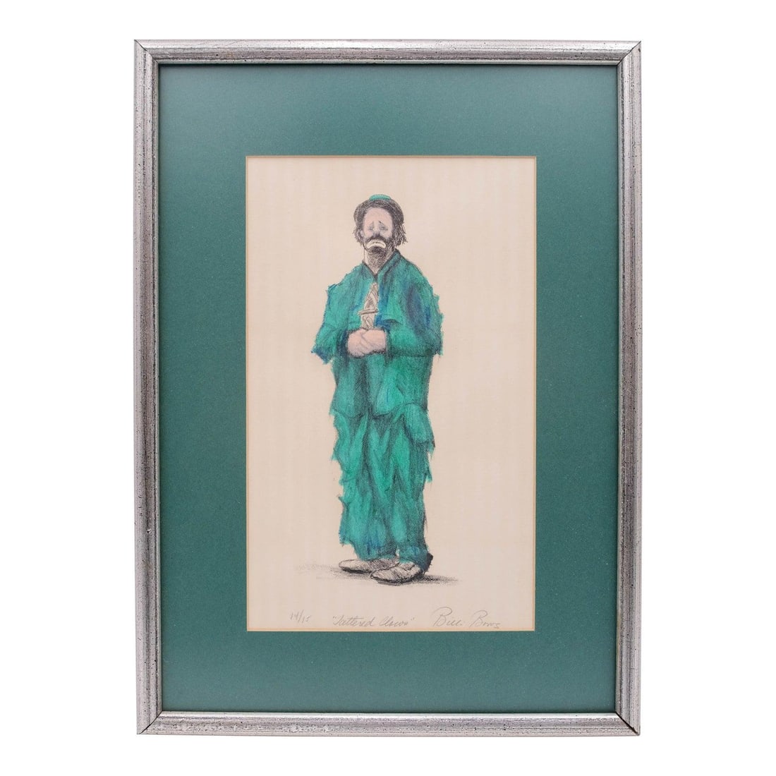 Tattered Clown Signed Billi Boros Framed Art Print Limited Edition 14 of 15 (1 of 7)