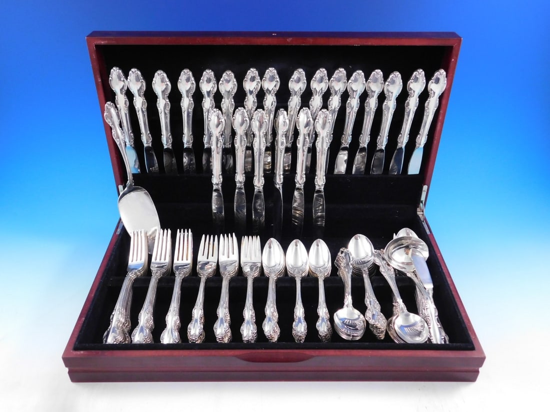 Reed & Barton English Crown Silverplate Flatware Set 127 Pieces for 24 (1 of 10)