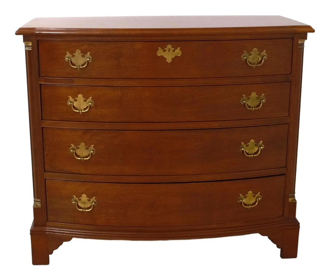 Lexington Cherry Wood Bow Front Dresser Chest Quality Construction (1 of 10)