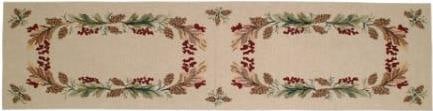 Rustic Hand-Tufted Wool Rug 6x9 Pine Motifs Glendale Collection (1 of 2)