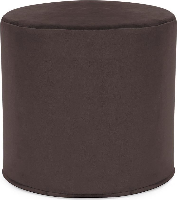 Howard Elliott Bella Chocolate Velvet Round No-Tip Ottoman (1 of 1)