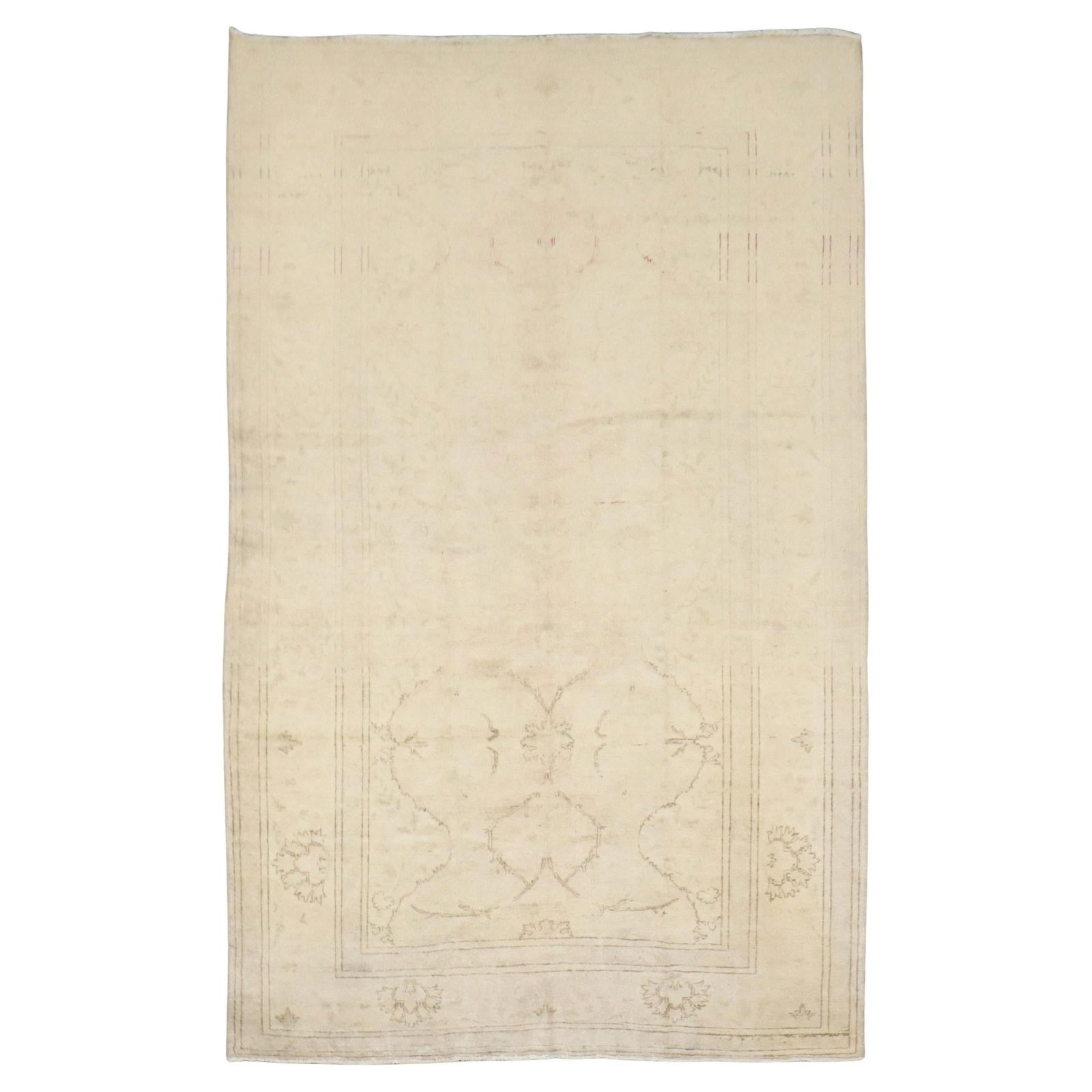 Zabihi Collection 79 x 119 Agra Style Turkish Cotton Rug circa 1920 (1 of 12)