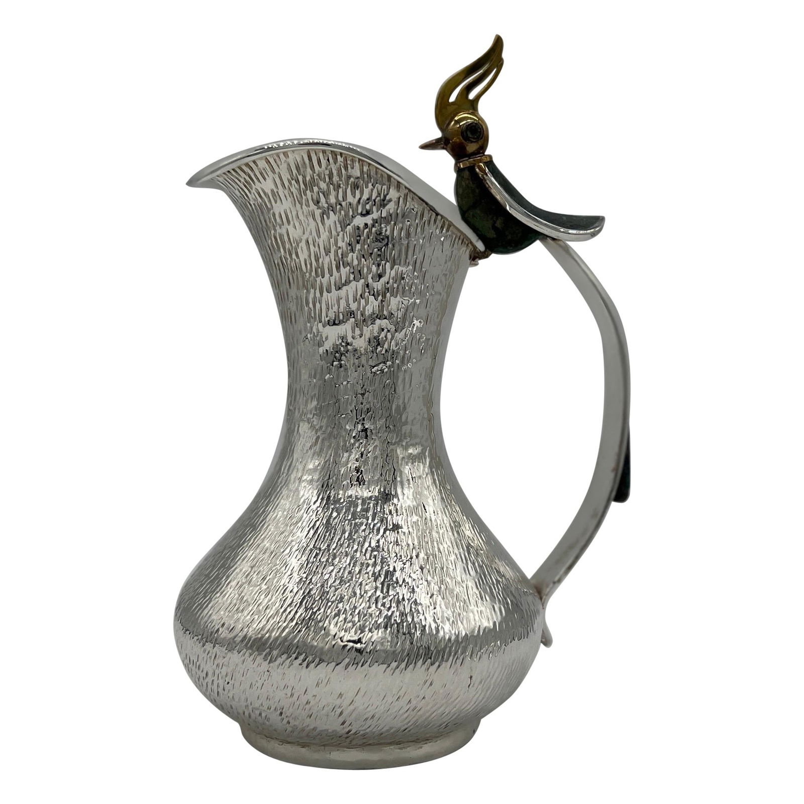 Vintage Los Castillo Malachite Lapis Lazuli Silver Plated Pitcher (1 of 5)