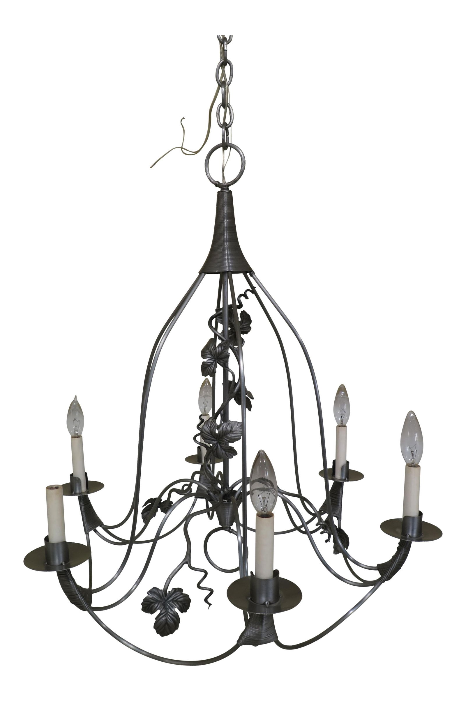 Contemporary 6 Light Iron Chandelier by Murray's Iron Works (1 of 9)
