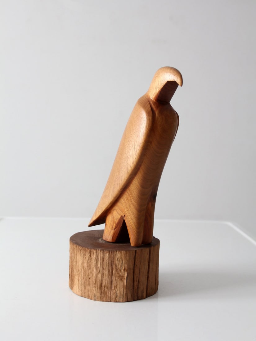 Jack Spinharne Vintage 1978 Hand-Carved Wood Eagle Sculpture (1 of 11)