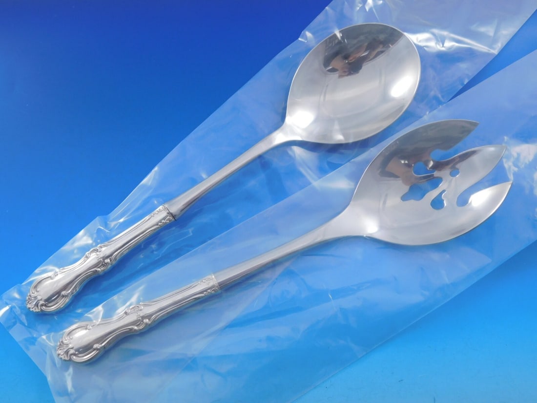 International Sterling Silver Joan of Arc Salad Serving Set 2pc (1 of 6)