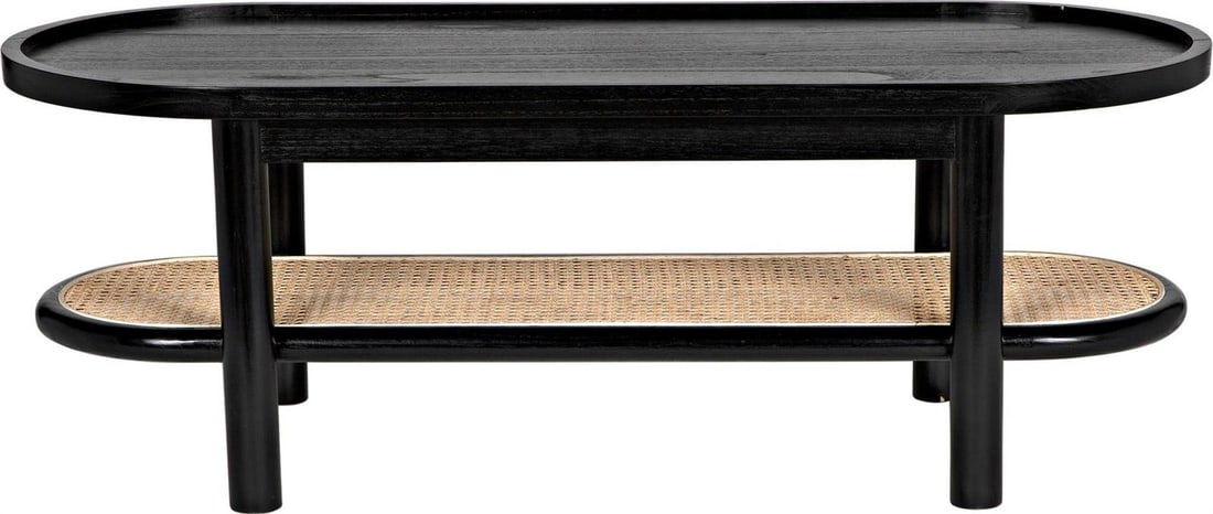 Noir Amore Charcoal Black Square Coffee Table 17H 47W 20D (1 of 6)