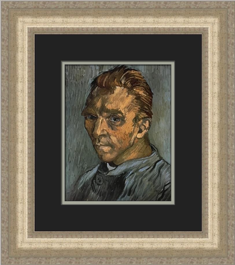 Vincent Van Gogh Self-Portrait Custom Framed Print 18 x 16 (1 of 2)