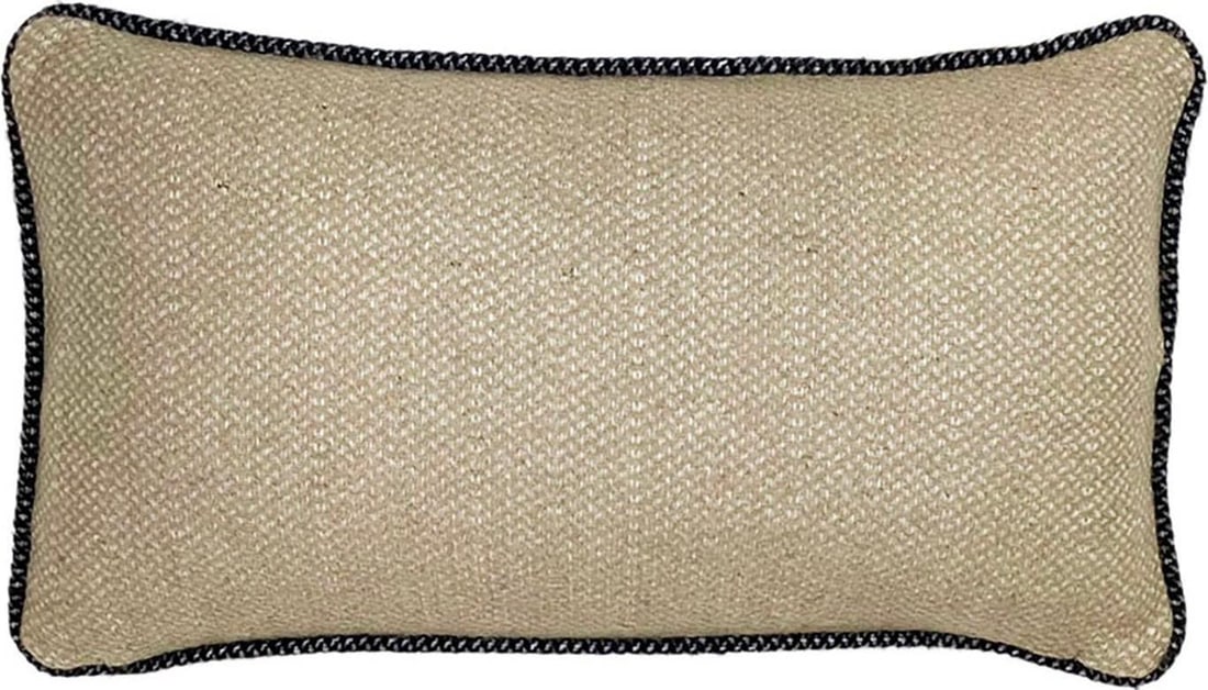 Leora Pillow Beige Wool Blend 24 Width Cozy Home Decor (1 of 2)