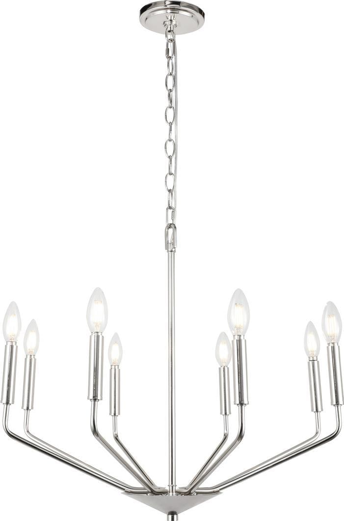 Elegant Lighting Enzo Chrome Adjustable Pendant Light 8 Bulbs (1 of 1)