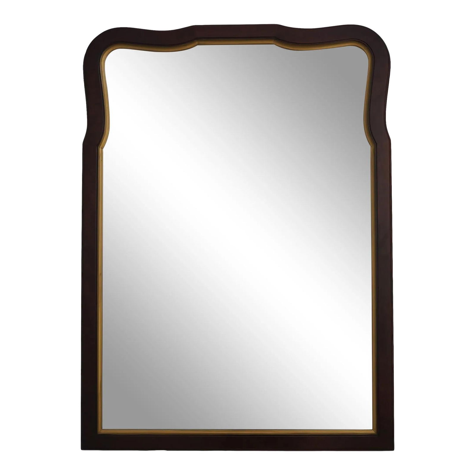 Statton Solid Cherry Mirror with Elegant Gold Trim 28x39: Statton Solid Cherry Mirror with Elegant Gold Trim 28x39 This exquisite Statton solid cherry mirror features a beautiful gold trim, offering a timeless elegance perfect for any bedroom or living space