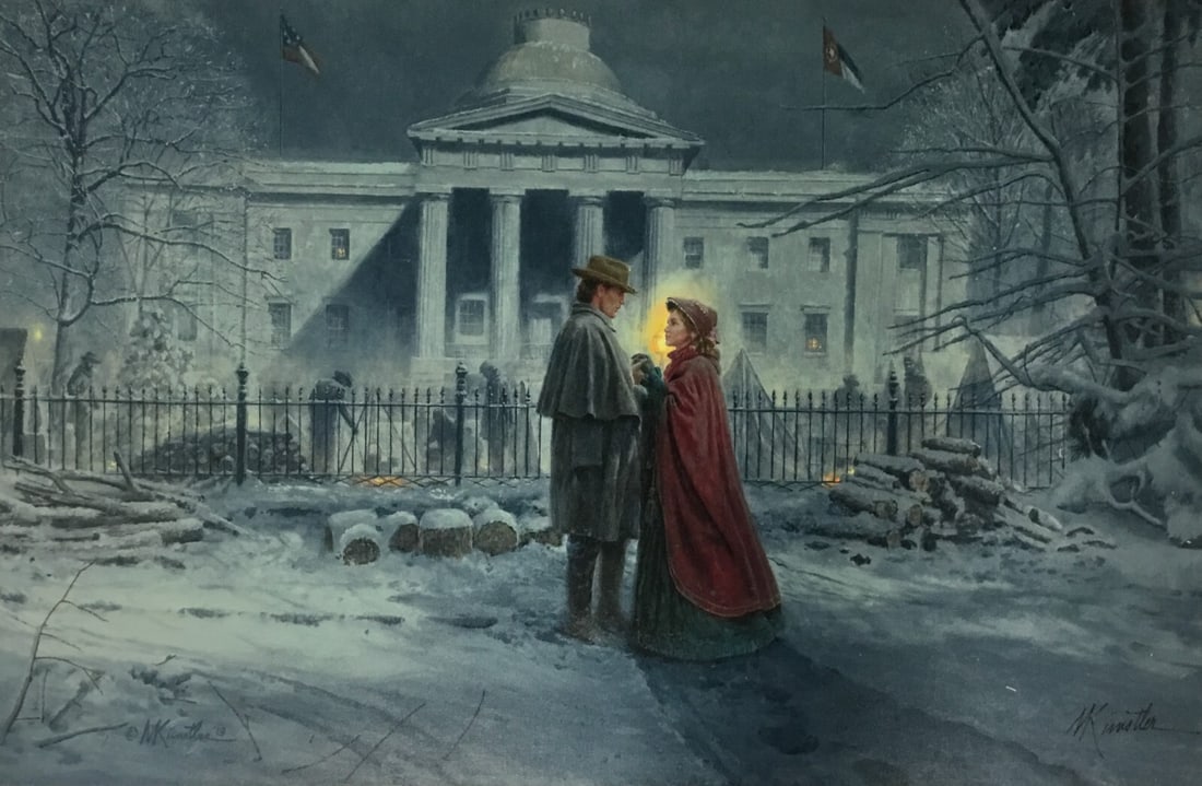 Mort Kunstler Capitol Farewell Limited Edition Giclee Print Signed Canvas: Mort Kunstler Capitol Farewell Limited Edition Giclee Print Signed Canvas This stunning giclee print titled "Capitol Farewell" by renowned artist Mort Kunstler captures a poignant moment in Civil War