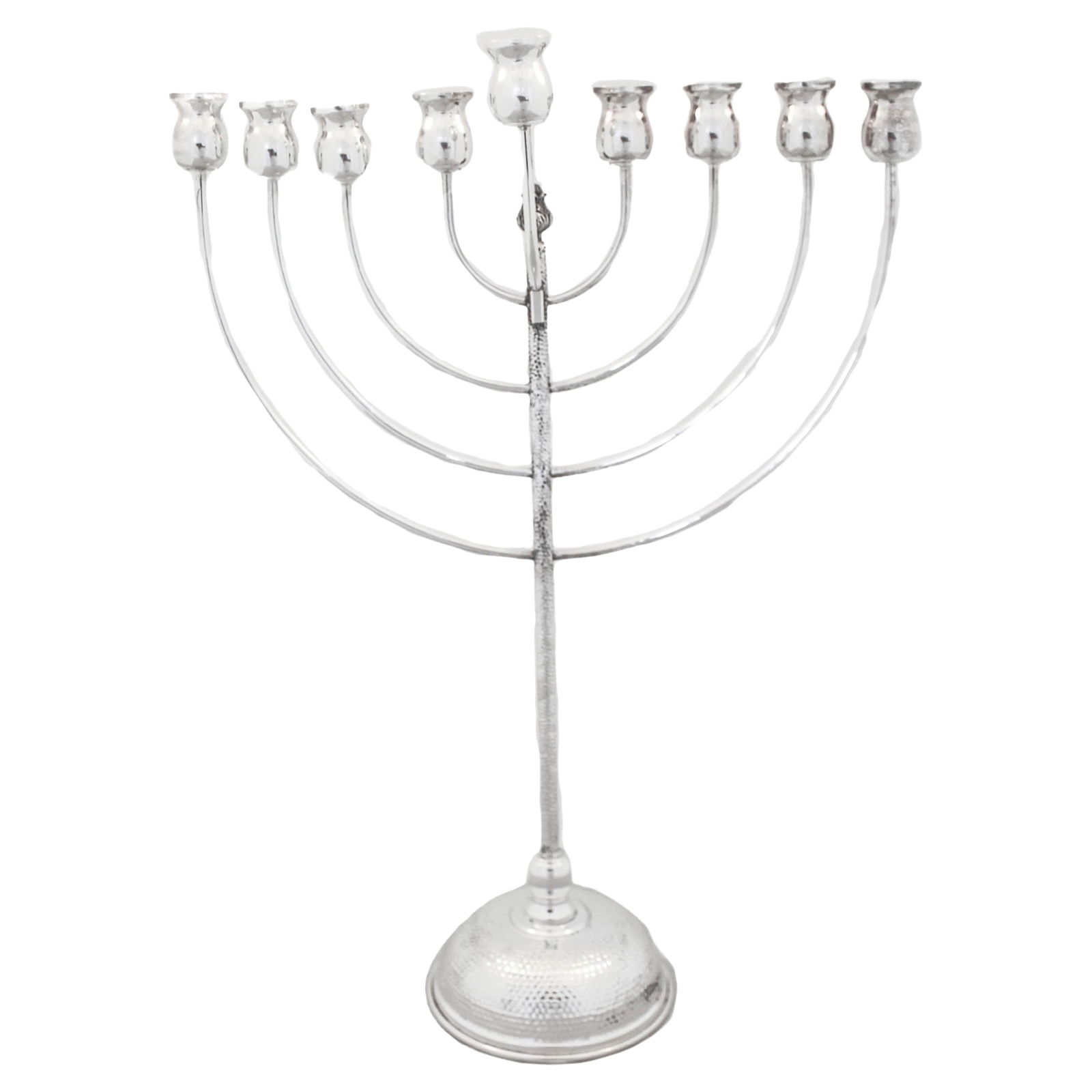 Modern Sterling Silver Hammered Menorah for Hanukkah 2023 (1 of 5)