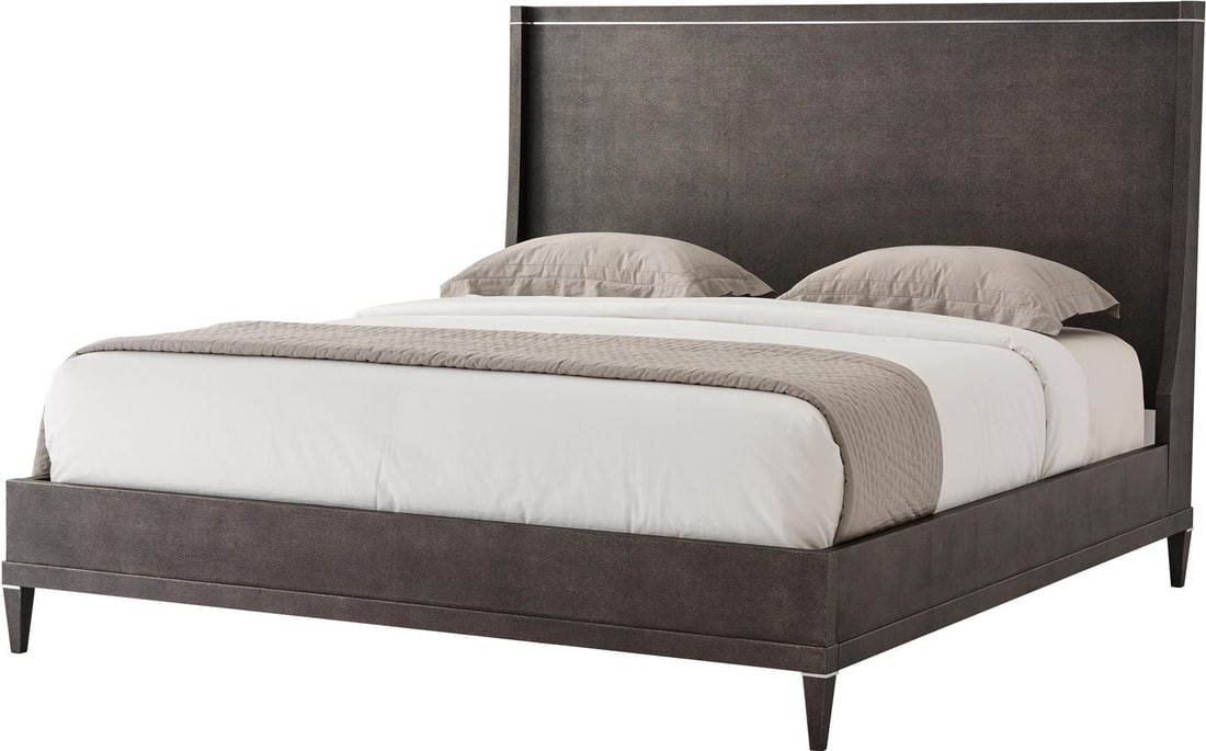 Theodore Alexander Elegant Shagreen California King Bed (1 of 2)
