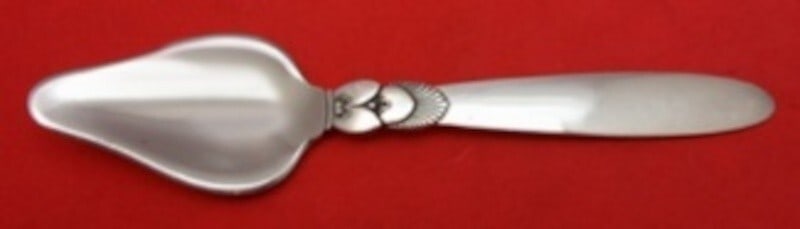 Georg Jensen Cactus Sterling Silver Grapefruit Spoon Triangular GI/GJ Mark 6" (1 of 2)