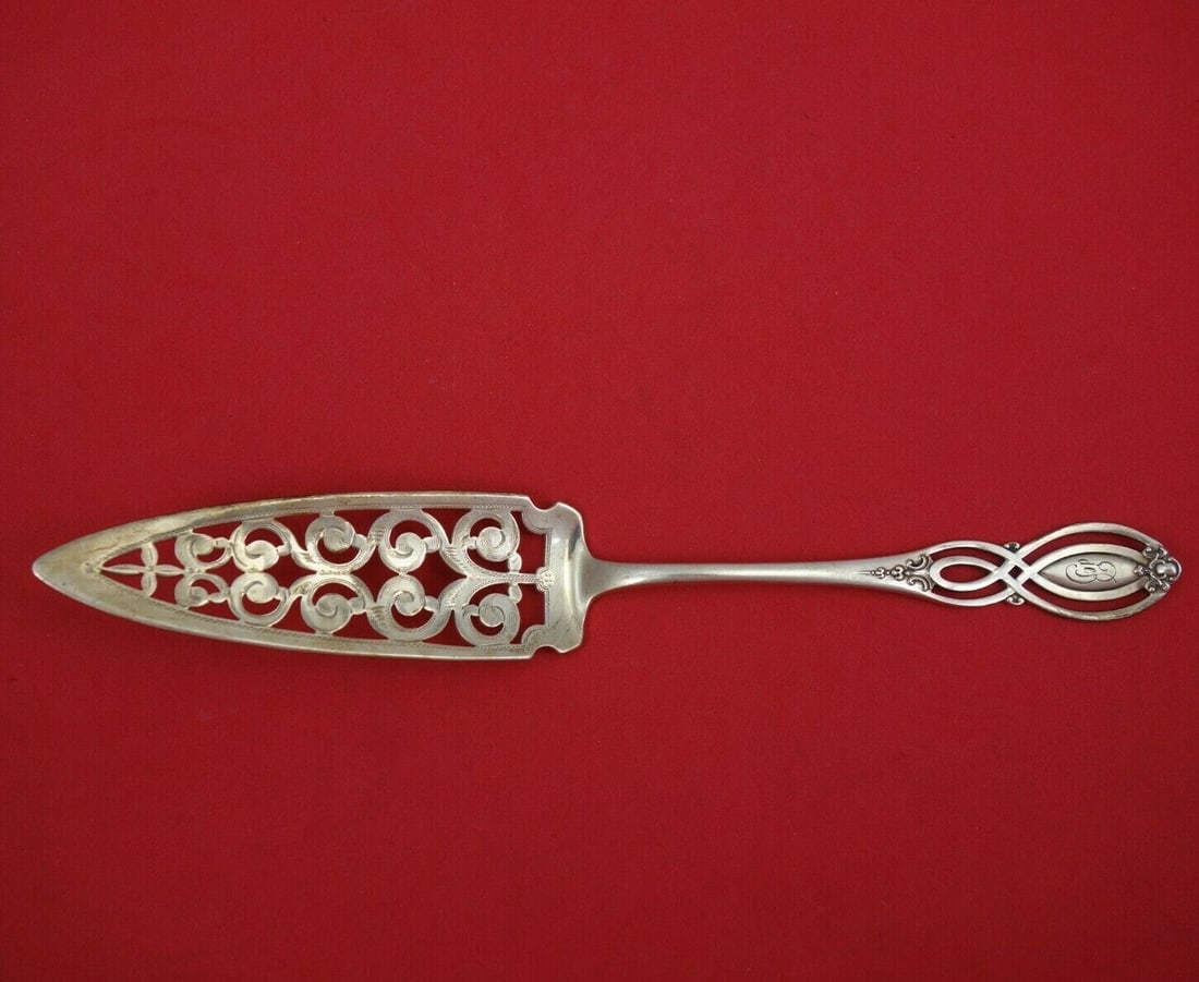 Alvin Chippendale Old Sterling Silver Jelly Cake Server 8.5 Inch Monogrammed (1 of 2)