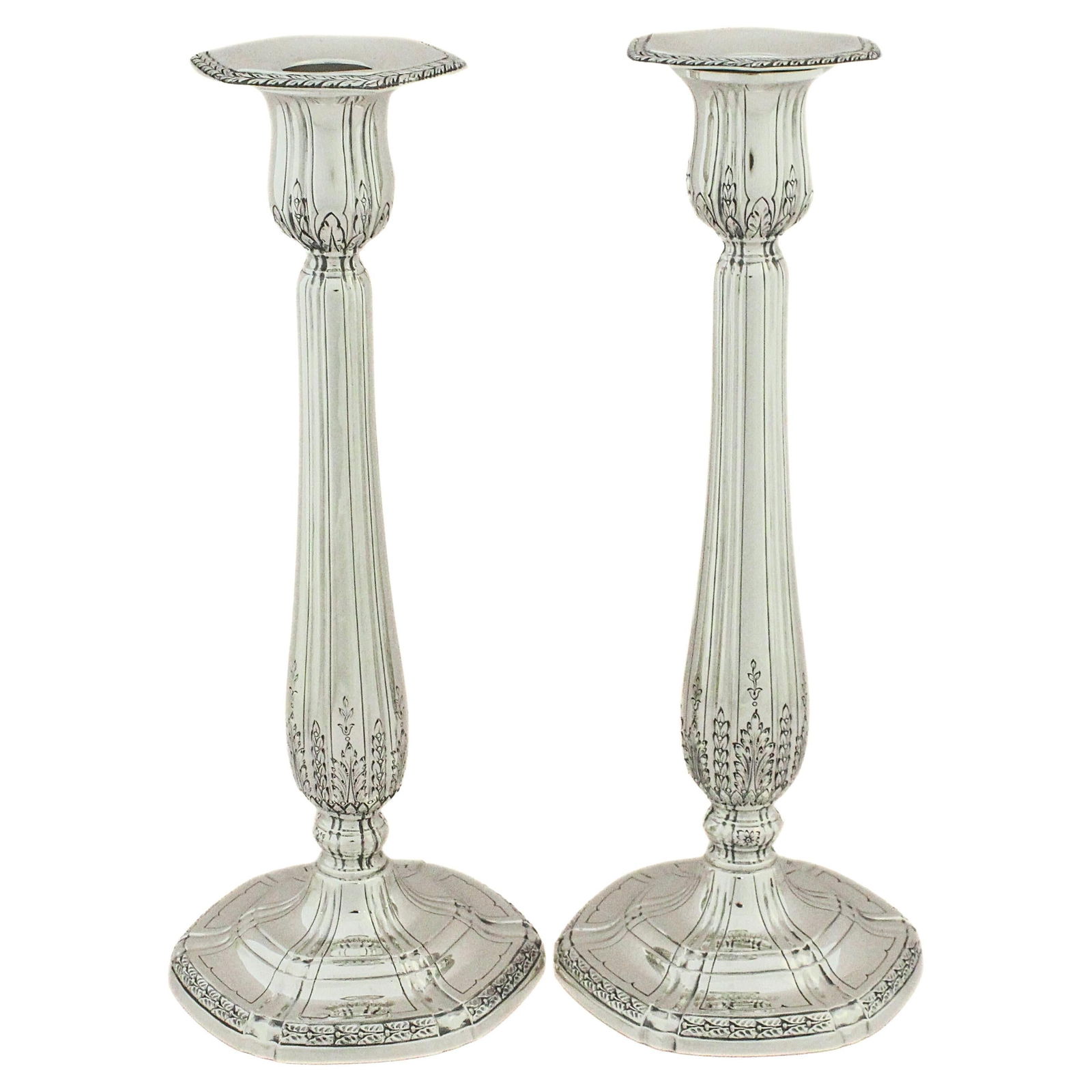 Pair of Reed & Barton 1930s Sterling Silver Octagonal Candlesticks (1 of 7)
