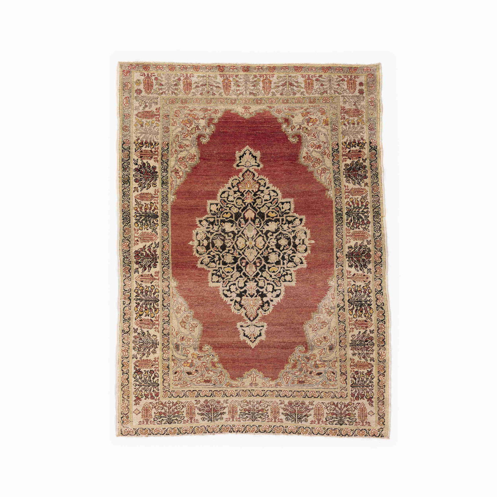 Handmade Anadol Wool Carpet 50x68.9 Floral Design (1 of 8)
