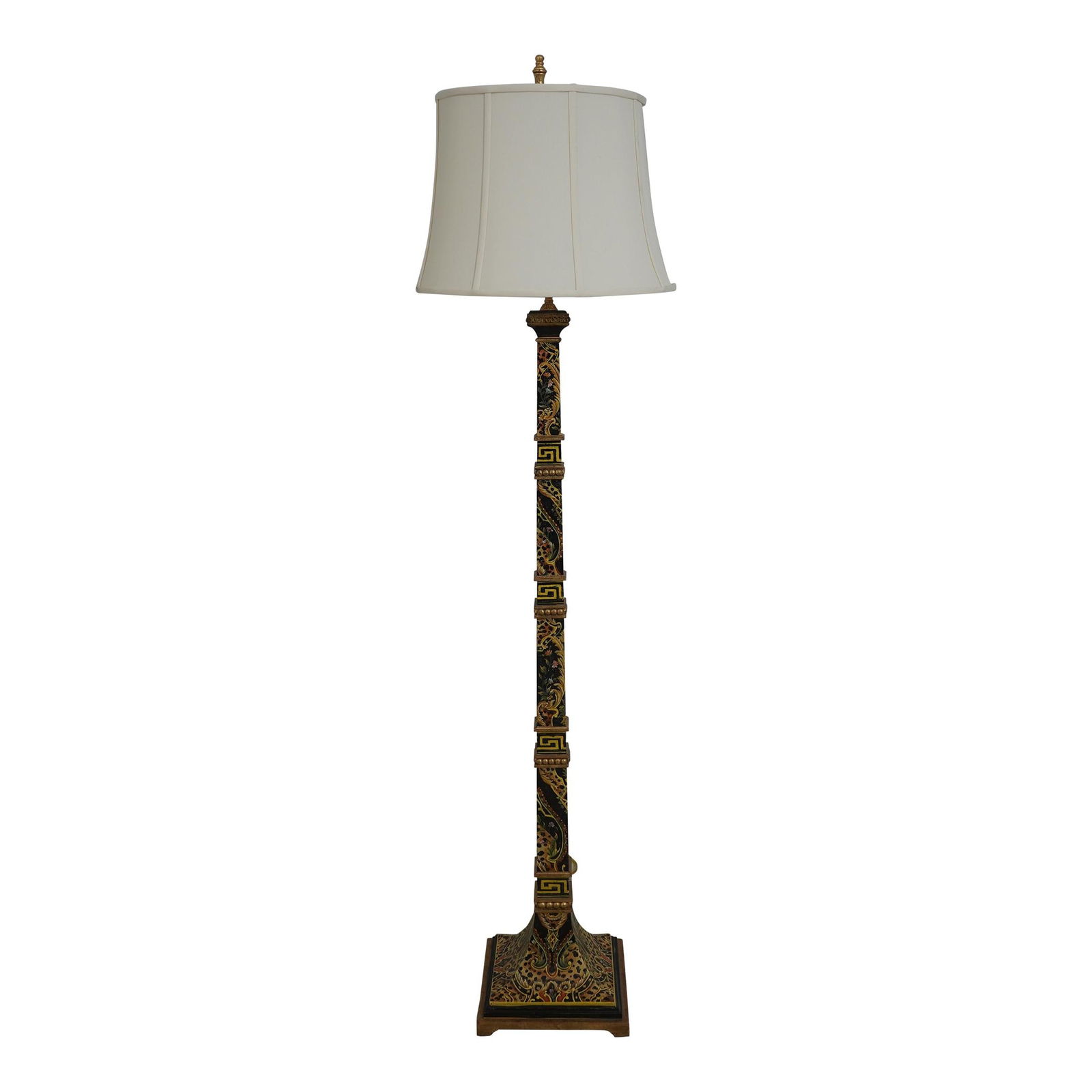 Bradburn Gallery Gold Venetian Paint Decorated Floor Lamp 72 inches: Bradburn Gallery Gold Venetian Paint Decorated Floor Lamp 72 inches Illuminate your space with this exquisite Bradburn Gallery Venetian Floor Lamp, featuring a stunning paint-decorated finish that add