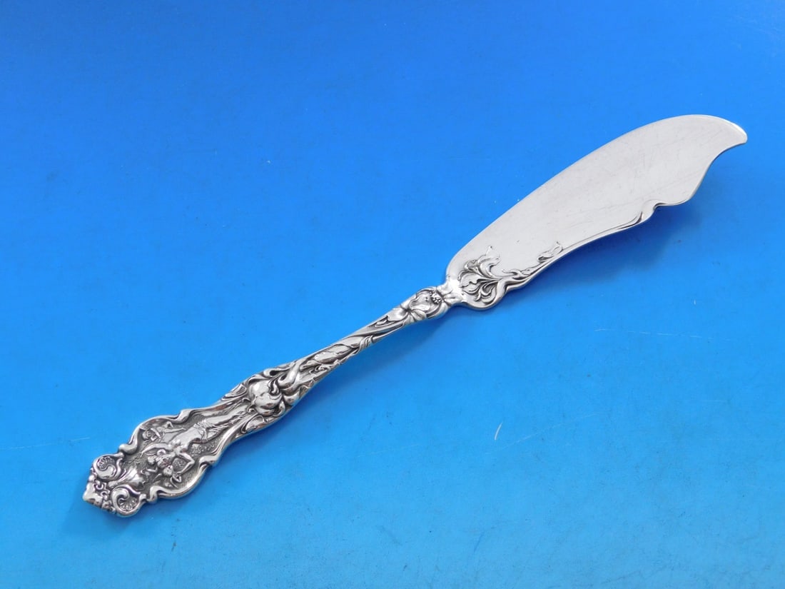 Wallace Irian Sterling Silver Master Butter Knife 7 5/8" (1 of 6)