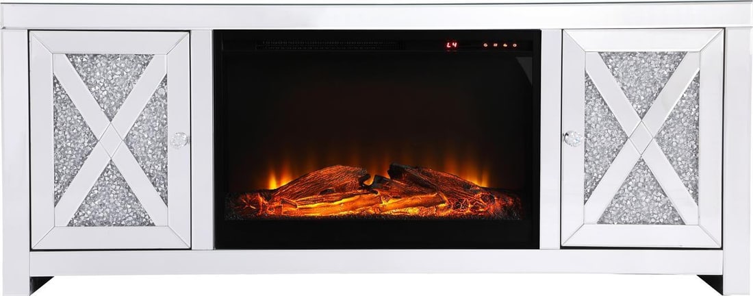 Elegant Lighting 59 Inch Crystal TV Stand for Modern Homes (1 of 1)