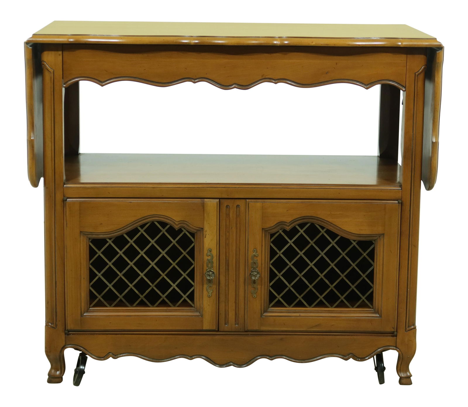Georgetown Galleries Cherry French Style Drop Leaf Server Cart (1 of 10)