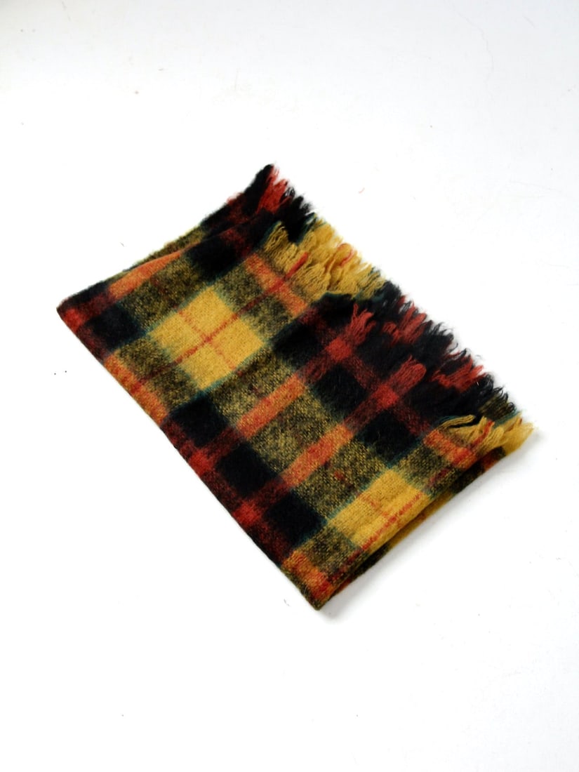 Edinburgh Woollen Mill Plaid Wool Blend Tartan Blanket with Fringe 52 x 30 in (1 of 13)