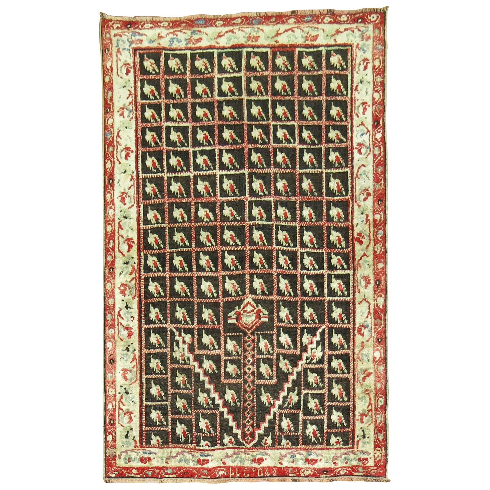 Unique Antique Turkish Ghiordes Rug Early 20th Century Wool Hand-Woven (1 of 5)