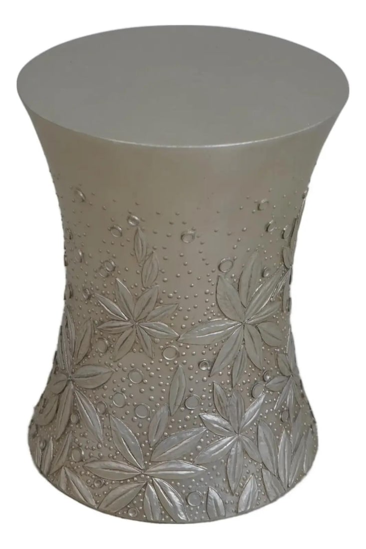 Baker Silver Petal Drum Table Elegant Design 20 Years Old (1 of 7)